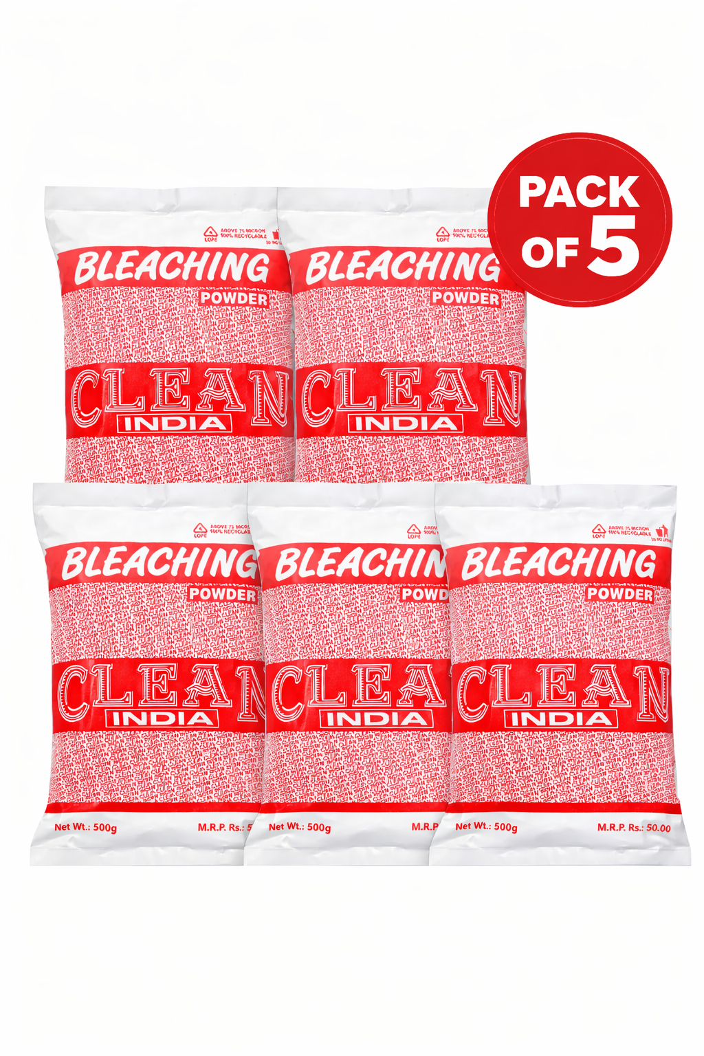 Clean India Bleaching Powder Pack of 5 badge